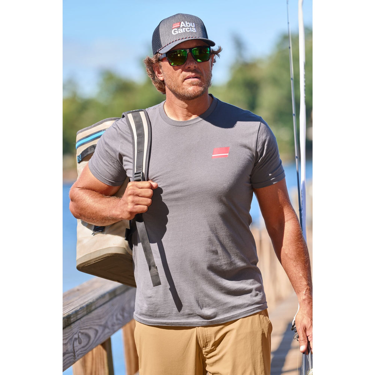 Abu Garcia Stacked Logo Heather Rope Trucker