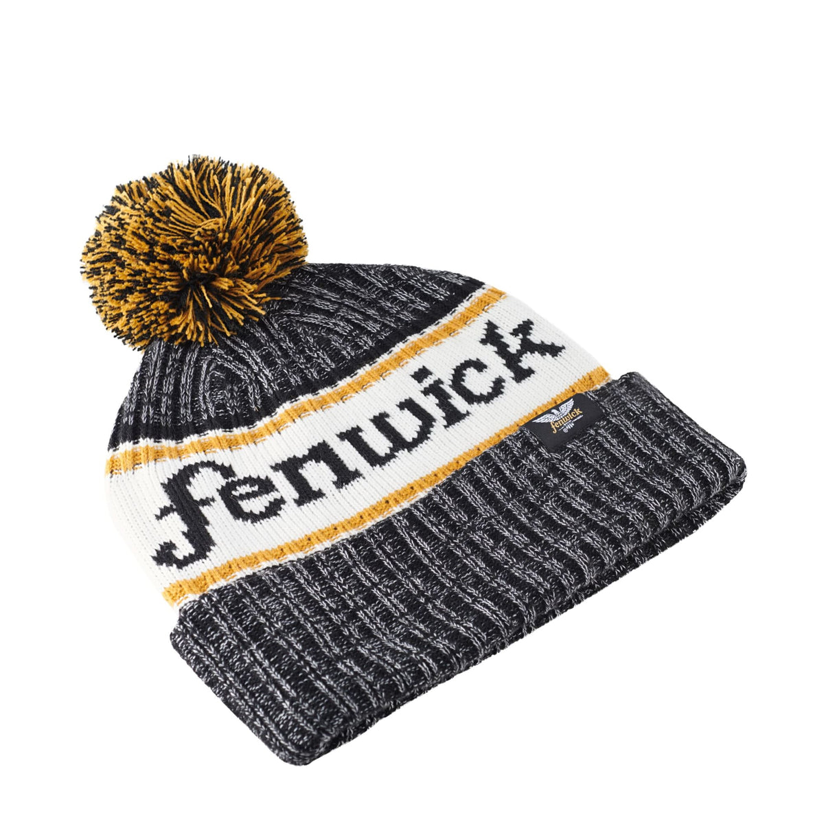 Fenwick Classic Rib Knit Beanie with Pom-Pom